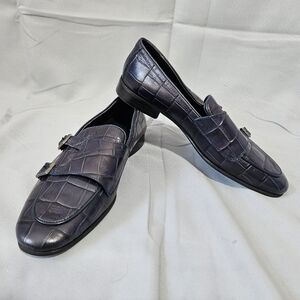 Sardinelli Barletta Navy Blue Double Monk Strap ITALY Loafers Size 43/10 NWOT